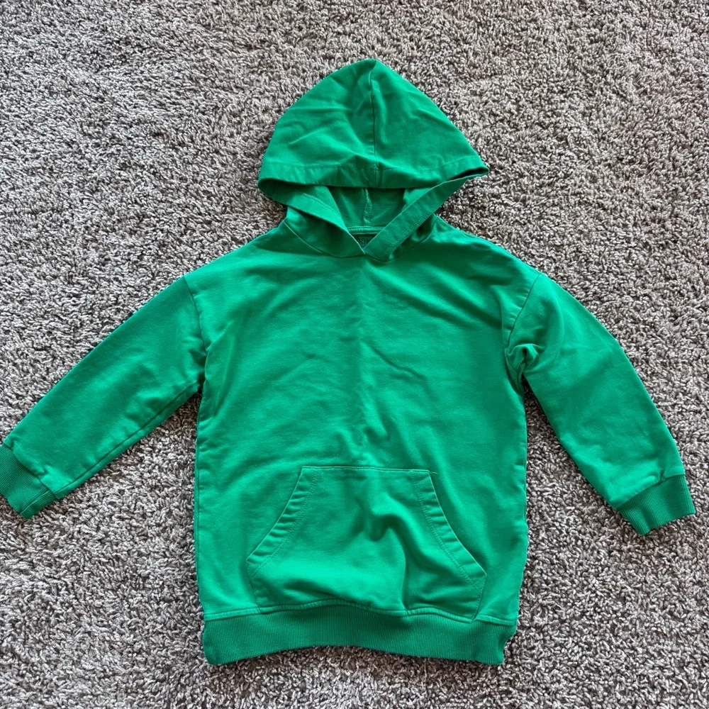 Green Kids Hoodie Size 5 (Fits 4-5T) Cotton Pullover